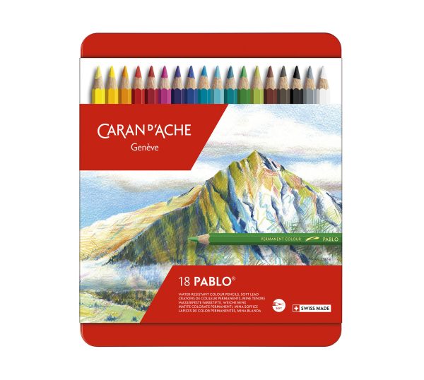 Caran d'Ache Kleurpotloden Pablo - 18stuks in metalen doos