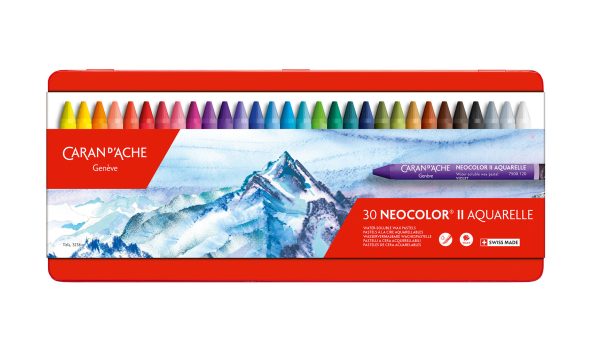 Caran d'Ache Waskrijt "Neocolor II" - 30stuks in metalen doos