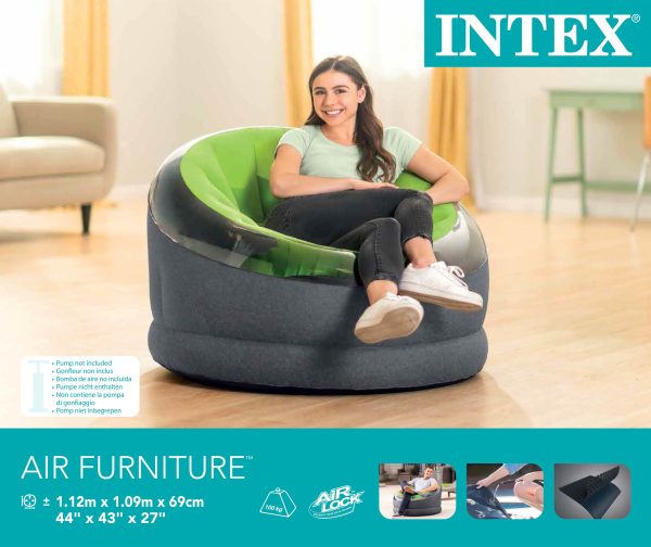 Intex opblaasbare loungestoel (112 x 109 x 69cm) - Afbeelding 4