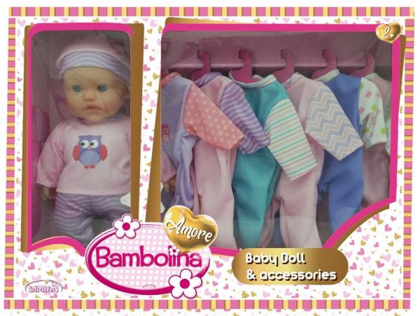 Bambolina Amore Babypop (30cm) met 6-delige kledingset