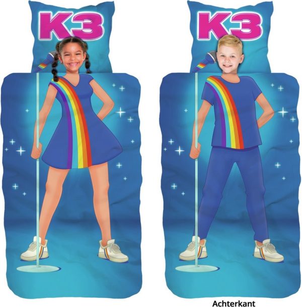 K3 - Dekbedovertrek Regenboog 100% katoen (140x200cm)