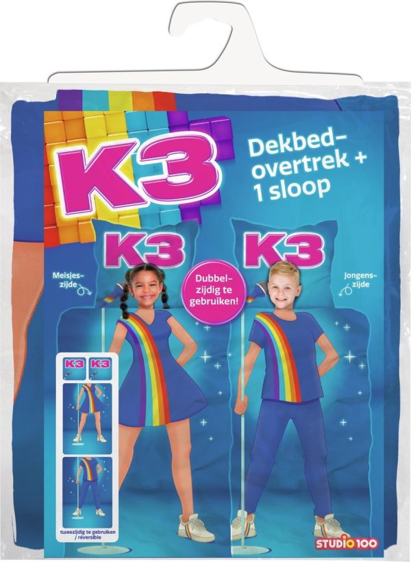 K3 - Dekbedovertrek Regenboog 100% katoen (140x200cm) - Afbeelding 2