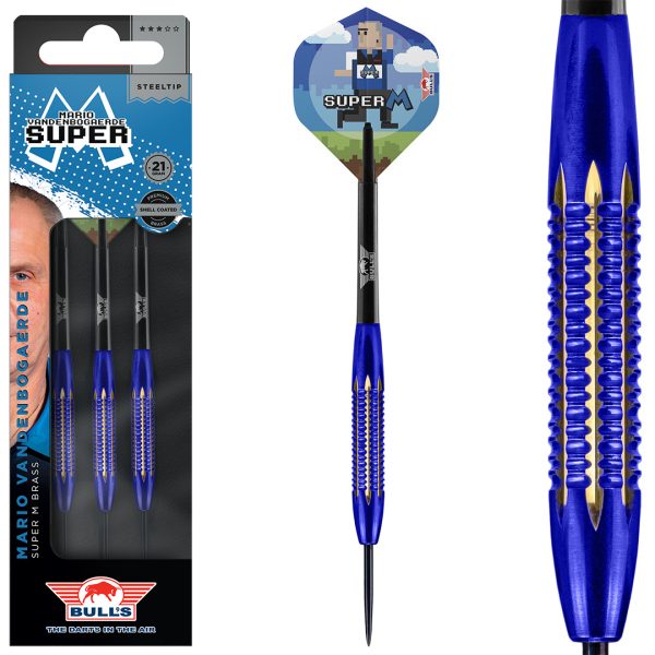 Bull's Player Shell Coated Brass 21 gr Steeltip Kim Huybrechts - Afbeelding 4