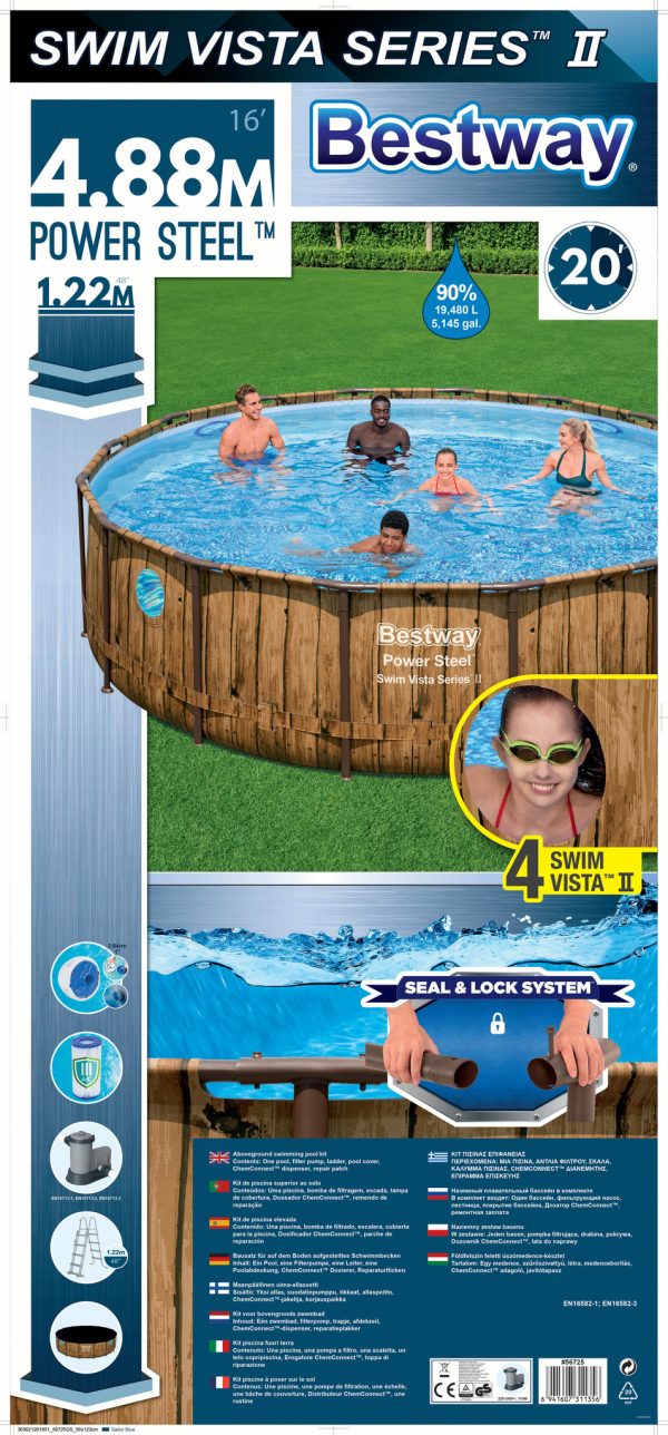 Power Steel Pool Set (Ø488x122cm) - Afbeelding 8