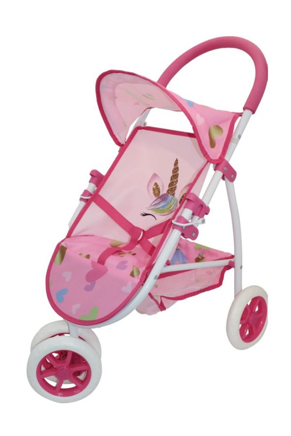 Bambolina Amore Poppenbuggy met 3 wielen - Unicorn