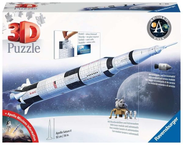 3D Puzzel (404stuks) - NASA Apollo Saturn V Rocket