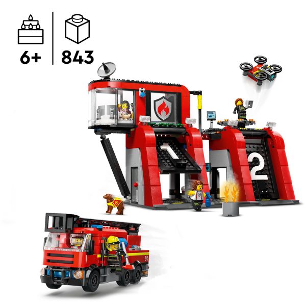 LEGO City Brandweerkazerne en brandweerauto - 60414 - Afbeelding 4