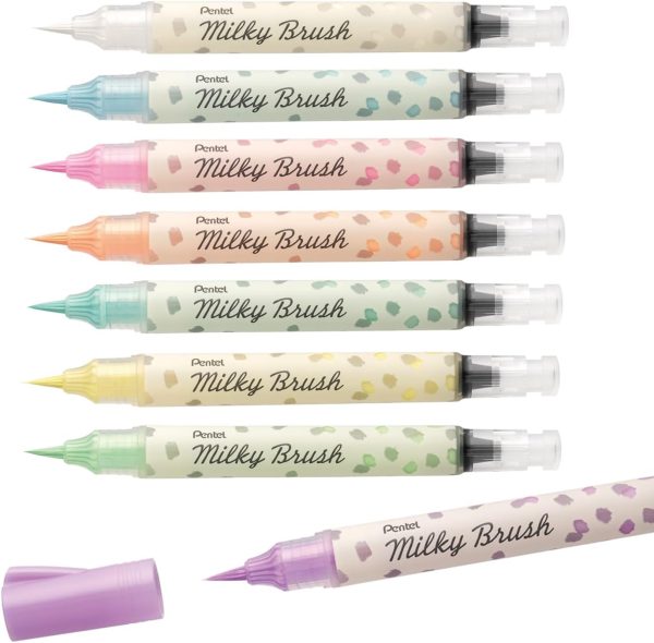Pentel Milky Brush pen - Pastel Paars - Afbeelding 2