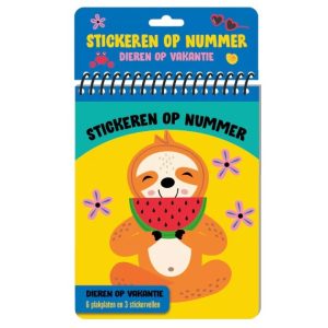 Stickeren op nummer – Dieren op vakantie