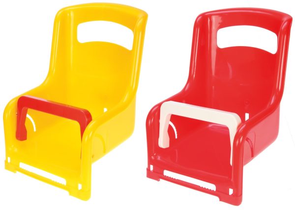 Poppenzitje fiets bagagedrager - 1 exemplaar : rood OF geel