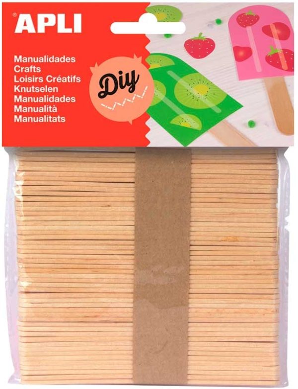 Houten sticks (naturel) 115x4mm - 50stuks