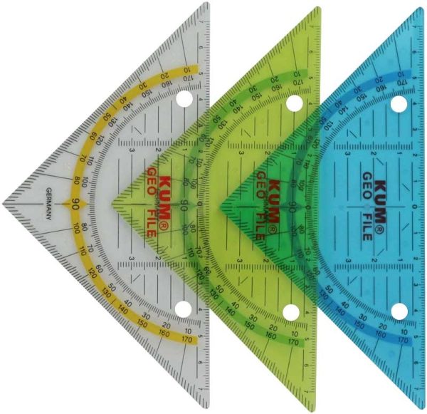 Kum Geodriehoek "Geo File" 16cm/45° - 1 exemplaar