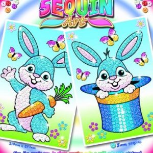 Sequin art lazer konijnen