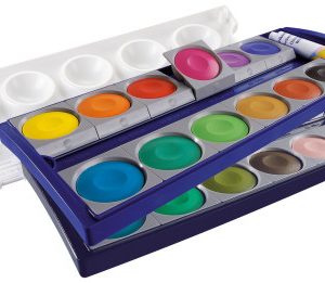 Pelikan Waterverfdoos met 24 kleuren + tube wit