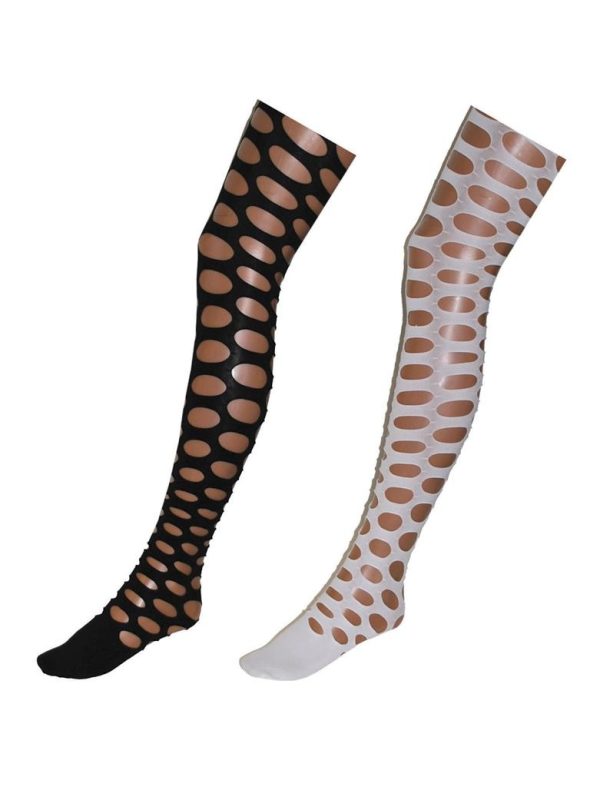 Panty met gaten - zwart OF wit - 1 exemplaar