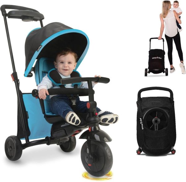 6-in-1 Folding Trike 500 Driewieler met opbergvak - grijs/blauw - Afbeelding 2