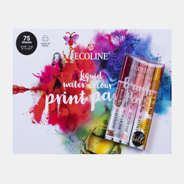 Talens Ecoline Printpapier A4 150gr (75vel) - mix - Afbeelding 3