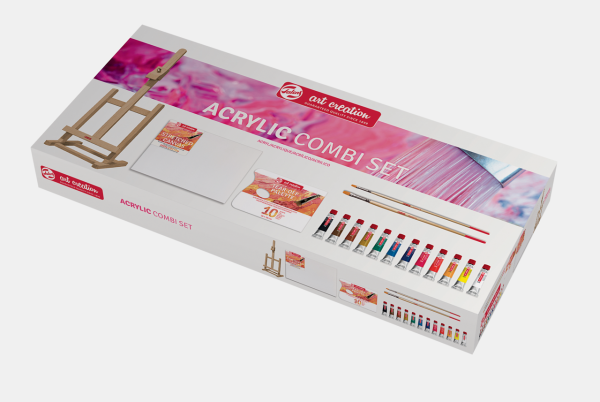 ArtCreation Combiset Acrylverf 12x12ml + accessoires - Afbeelding 2