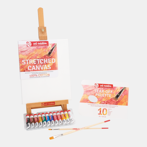 ArtCreation Combiset Acrylverf 12x12ml + accessoires - Afbeelding 3