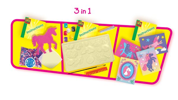 SES Creative - Glitter unicorns 3-in-1 - Afbeelding 3
