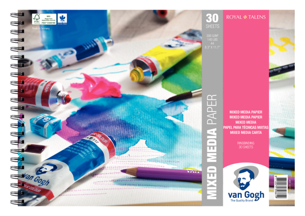 Van Gogh Mixed Media Papier A4 300gr/30 vel - wit