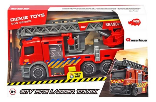 City fire ladder truck