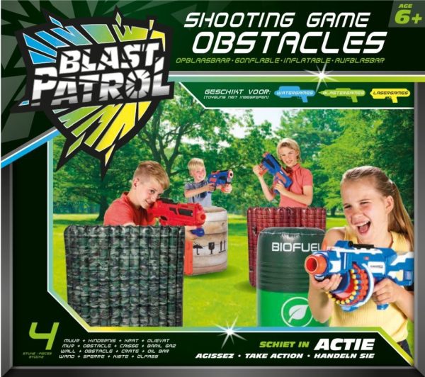 Blast Patrol - Muur + hindernis + krat + olievat