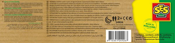 SES Creative Eco vingerverf 4 kleuren - Afbeelding 2