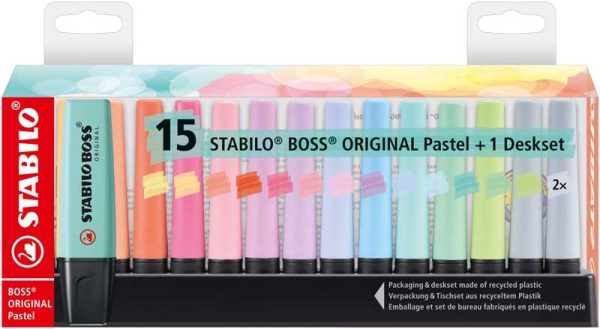 Stabilo BOSS Original - Deskset 15stuks (pastel)