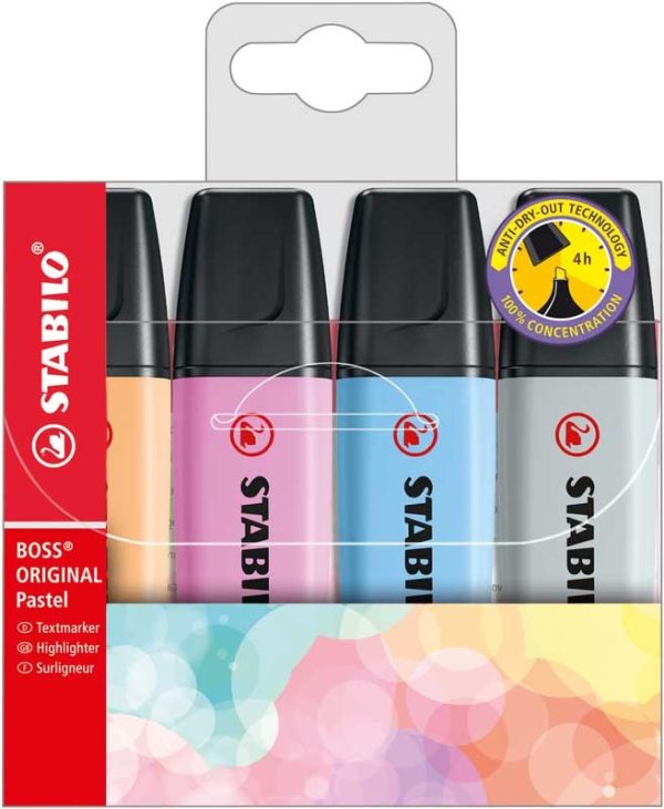 Stabilo BOSS Original - Etui 4stuks pastel