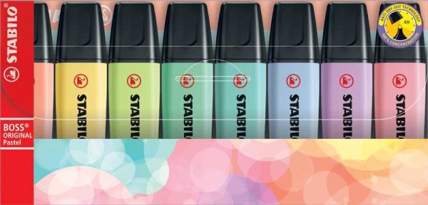 Stabilo BOSS Original - Etui 8suks pastel