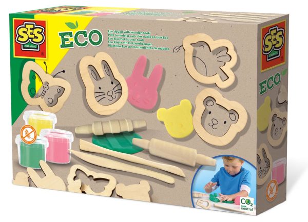 SES Creative - ECO klei met houten tools