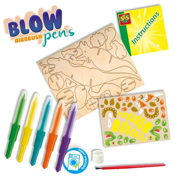SES Creative - Blow airbrush pens - Dino's - Afbeelding 2