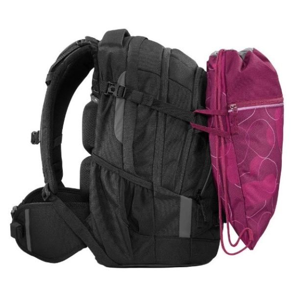 Gymtas Coocazoo reflecterend met ritszak (voorzijde) - Berry Bubbles - Afbeelding 2