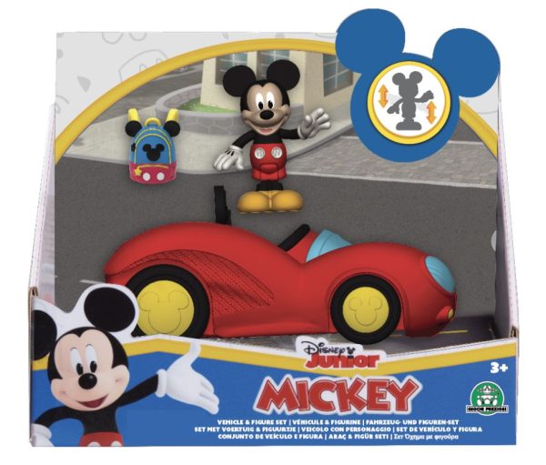 Disney Junior Mickey Mouse - Voertuig met actiefiguur 7,5cm - 1 exemplaar