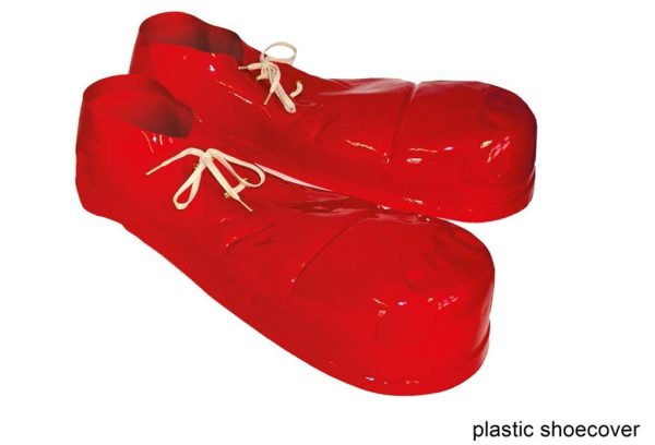 Schoenovertrekken Clown - rood