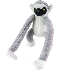 Jungle Mates knuffel Lemur grijs en zwart