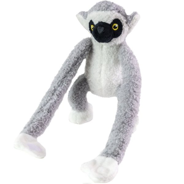 Jungle Mates knuffel Lemur grijs en zwart