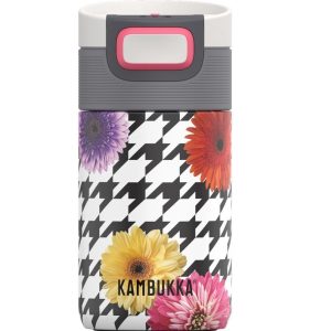 Thermosbeker KAMBUKKA Etna 300ml – Floral Patchwork dubbelwandig met 3 in 1