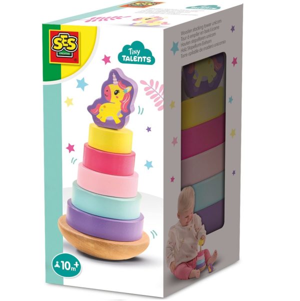SES - Houten stapeltoren unicorn