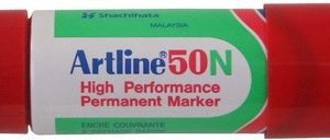 Artline Permanente Marker “50N” schuine punt, lijndikte 3-6mm – rood