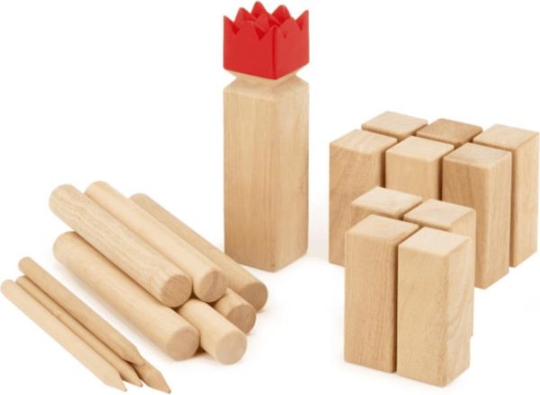 Kubb Semi Pro Rode Koning - Berkenhout - Afbeelding 3