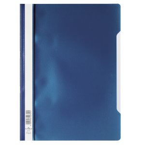 Bestekmap PP/A4 met transparante voorkant – donkerblauw