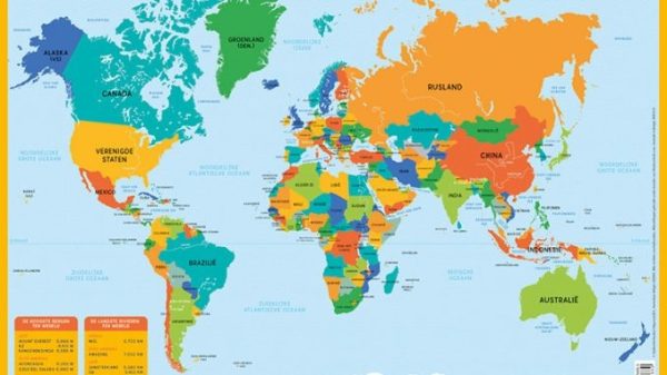 Educatieve onderleggers - De wereldkaart