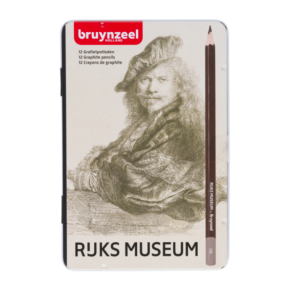 Bruynzeel Dutch Masters 12 Grafietpotloden in metalen box "Rembrandt"