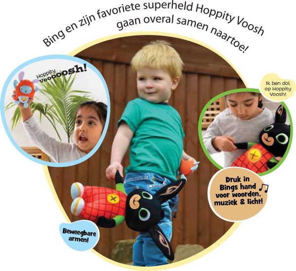 Pratende Bing met licht & hoppity - 37cm - Afbeelding 6