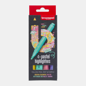 Bruynzeel Markeerstift Highlighter Pastel – 4stuks