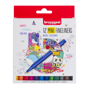 Bruynzeel Fineliner Mini – set van 12 kleuren