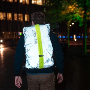 WOWOW Bag Cover Urban Hero Full Reflective 35L – Silver/yellow