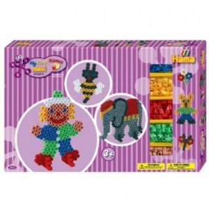 Hama Giant Gift Box (MAXI strijkkralenset) – Clown/Olifant/Bij 900stuks